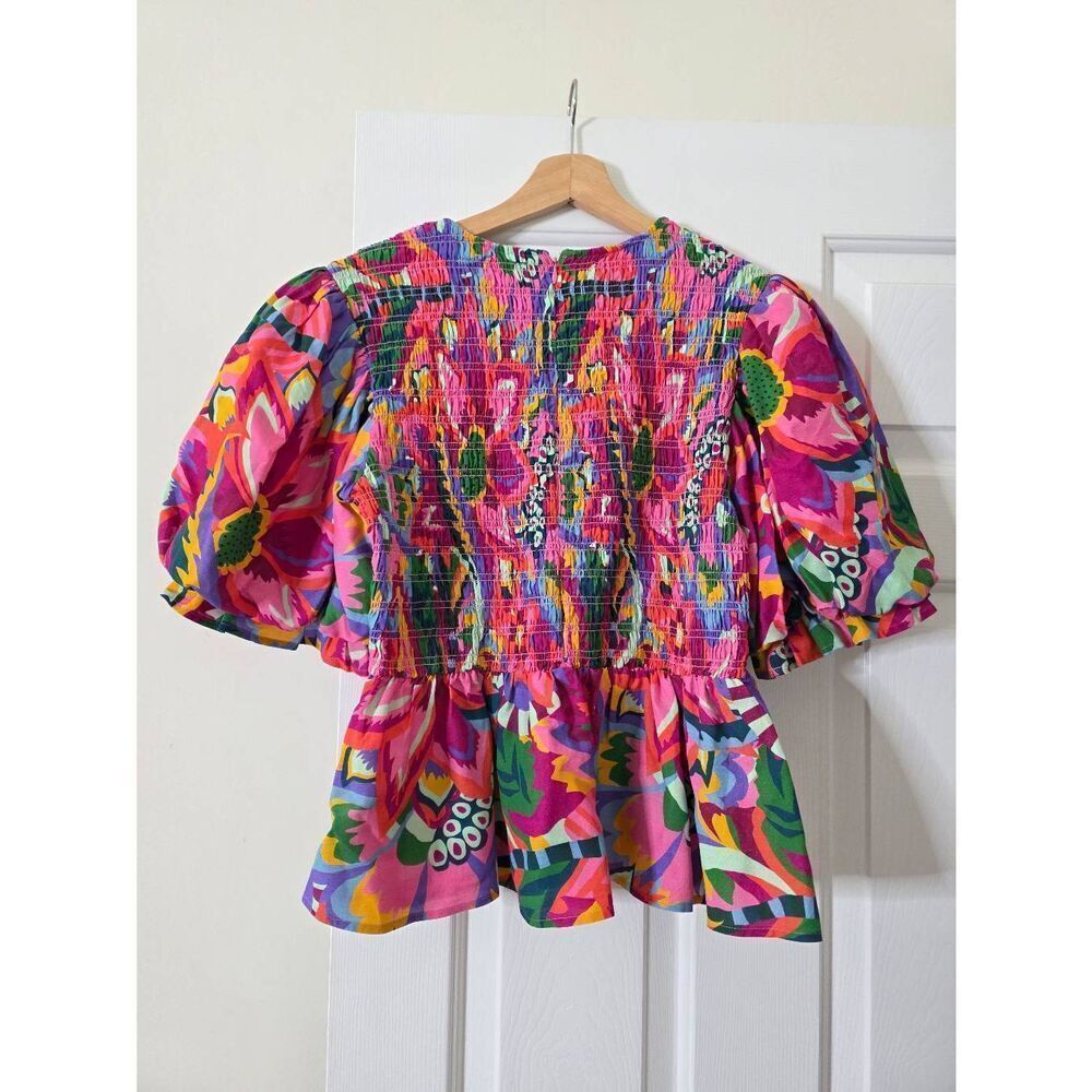 Crosby by MOLLIE BURCH Floral Blouse L - Picture 3 of 7